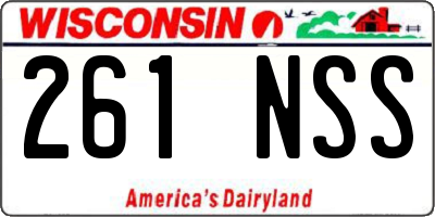 WI license plate 261NSS