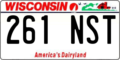 WI license plate 261NST