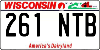 WI license plate 261NTB