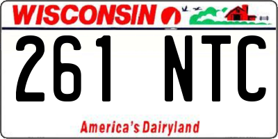 WI license plate 261NTC