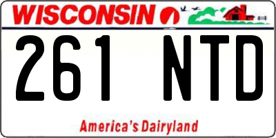 WI license plate 261NTD