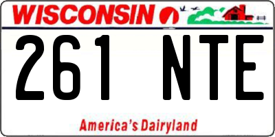 WI license plate 261NTE