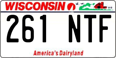 WI license plate 261NTF