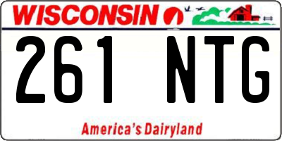 WI license plate 261NTG