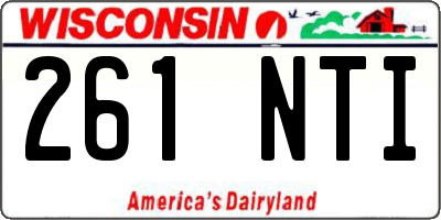WI license plate 261NTI