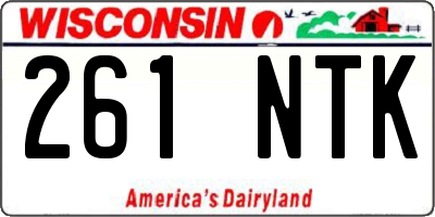 WI license plate 261NTK