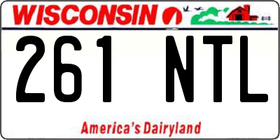 WI license plate 261NTL