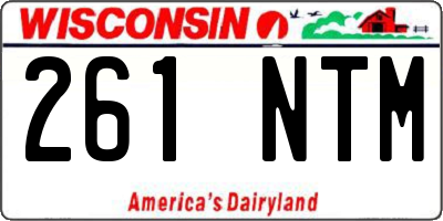 WI license plate 261NTM
