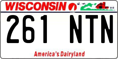 WI license plate 261NTN