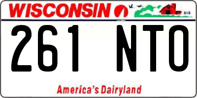 WI license plate 261NTO