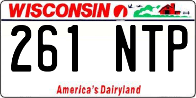 WI license plate 261NTP