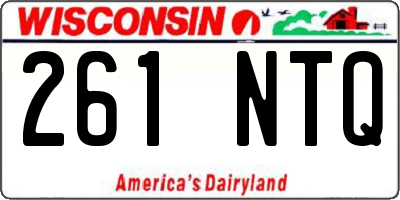 WI license plate 261NTQ