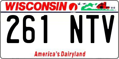 WI license plate 261NTV