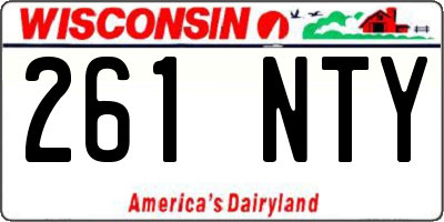 WI license plate 261NTY