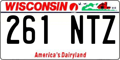 WI license plate 261NTZ