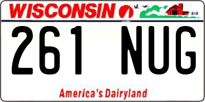 WI license plate 261NUG