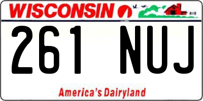 WI license plate 261NUJ