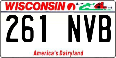 WI license plate 261NVB