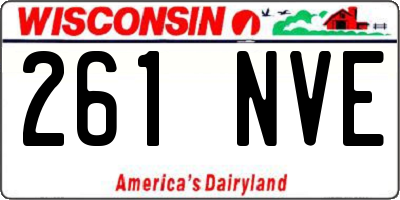 WI license plate 261NVE