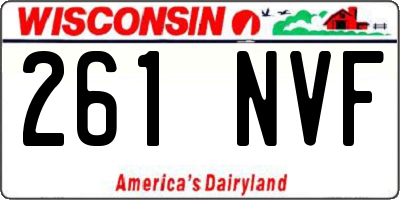 WI license plate 261NVF