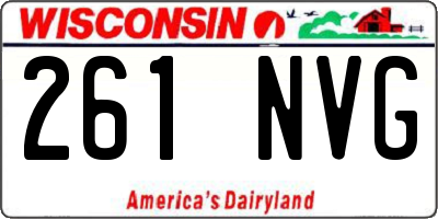 WI license plate 261NVG