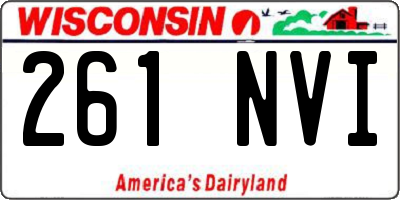 WI license plate 261NVI