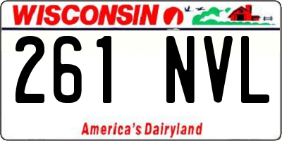WI license plate 261NVL
