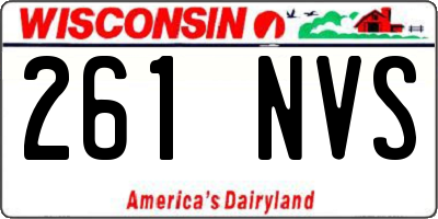 WI license plate 261NVS