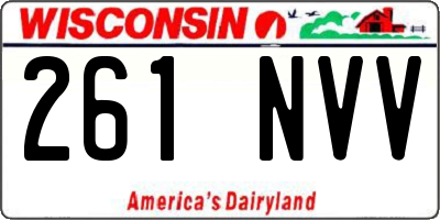 WI license plate 261NVV