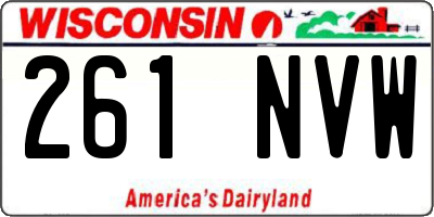 WI license plate 261NVW