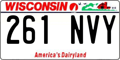WI license plate 261NVY