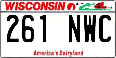 WI license plate 261NWC