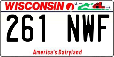 WI license plate 261NWF