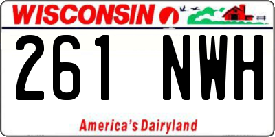 WI license plate 261NWH