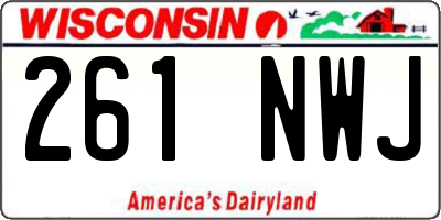 WI license plate 261NWJ