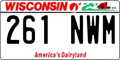 WI license plate 261NWM