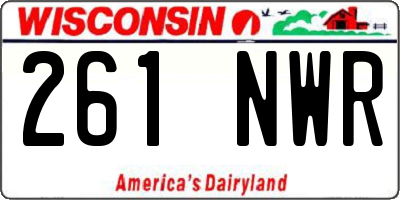 WI license plate 261NWR