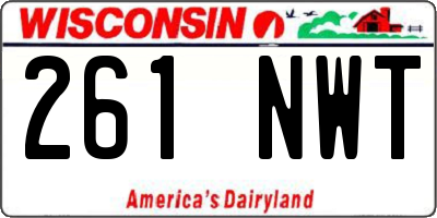 WI license plate 261NWT
