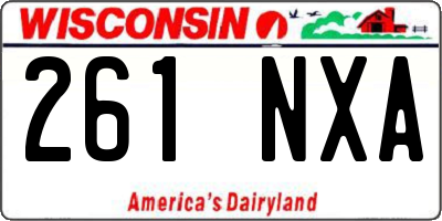 WI license plate 261NXA