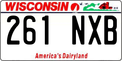 WI license plate 261NXB