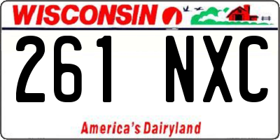 WI license plate 261NXC