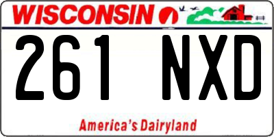 WI license plate 261NXD