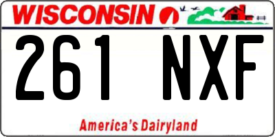WI license plate 261NXF