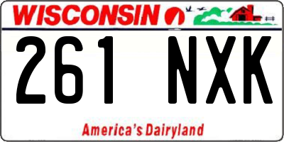 WI license plate 261NXK