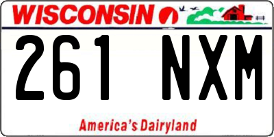 WI license plate 261NXM