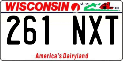 WI license plate 261NXT