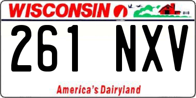 WI license plate 261NXV