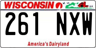 WI license plate 261NXW