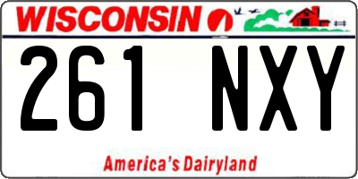 WI license plate 261NXY