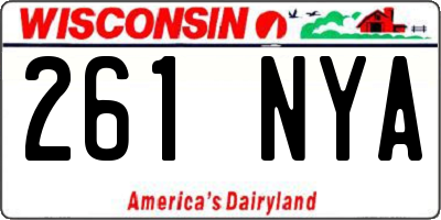 WI license plate 261NYA